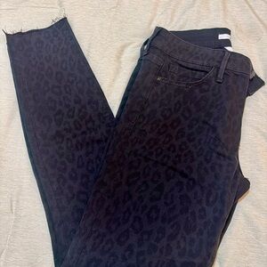🐆 Sam Edelman “The Kitten” Black Leopard Print Skinny Jeans - Size 27